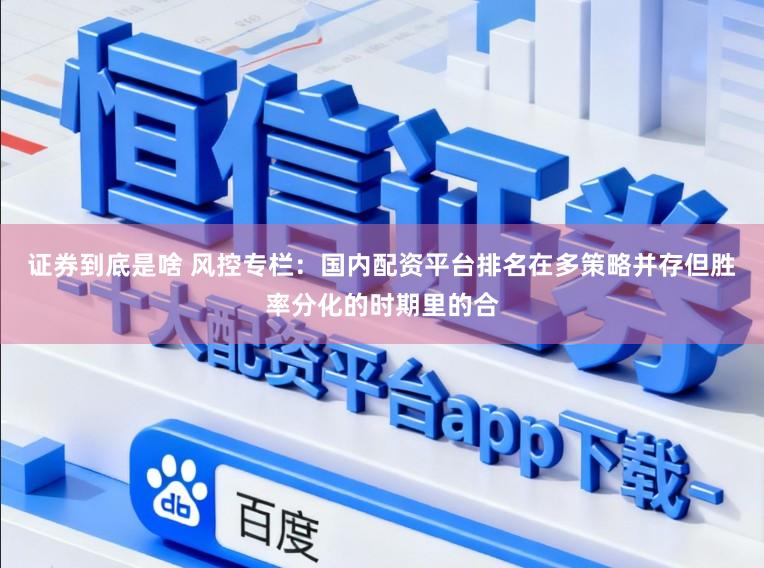 证券到底是啥 风控专栏：国内配资平台排名在多策略并存但胜率分化的时期里的合